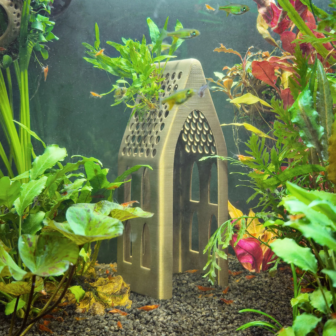 Tall House Hideout - Fish Cave Hiding Aquarium Christmas Decoration