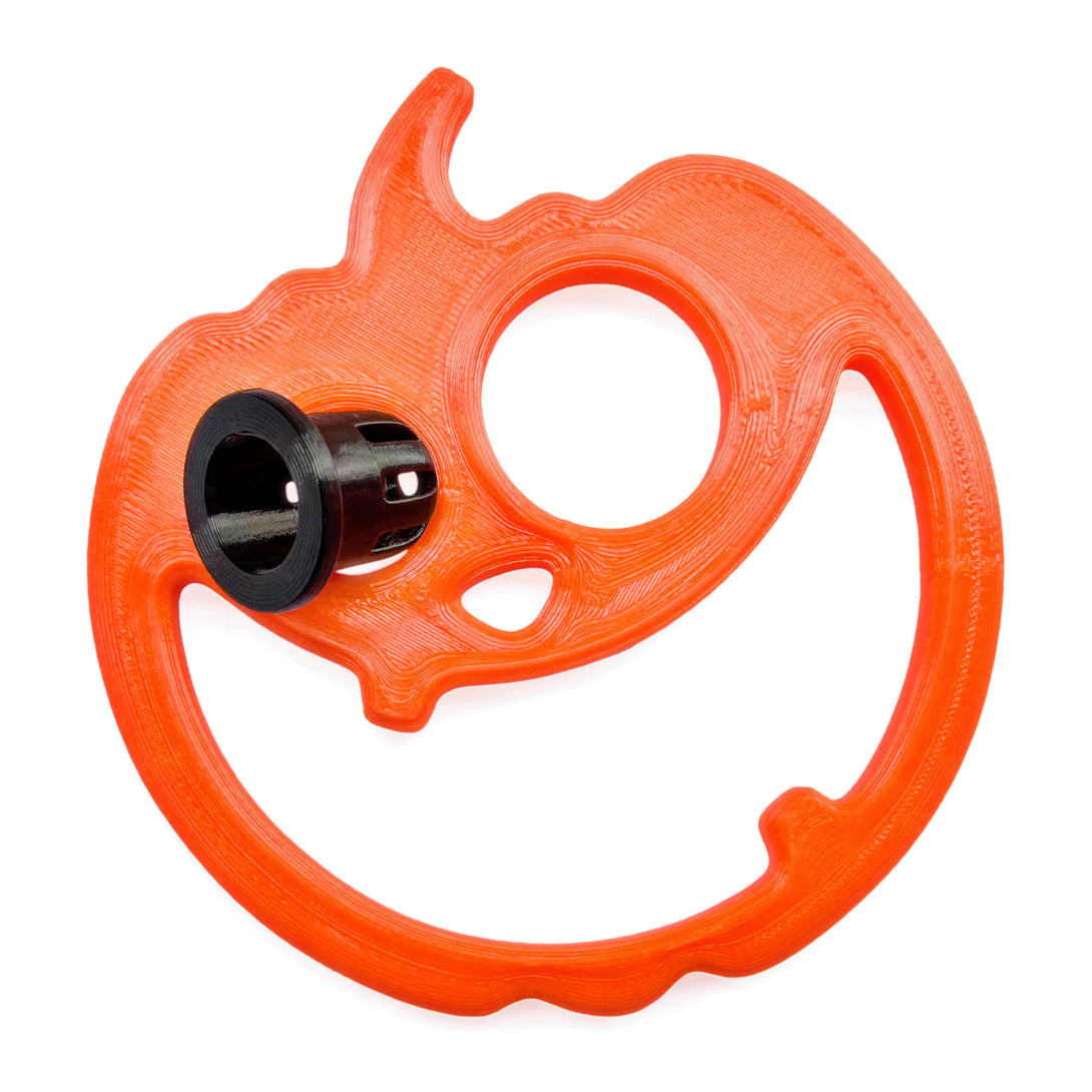 Pumpkin Jack Floating Fish Feeding Ring with Worm Feeder Cone - Halloween Aquarium Decor
