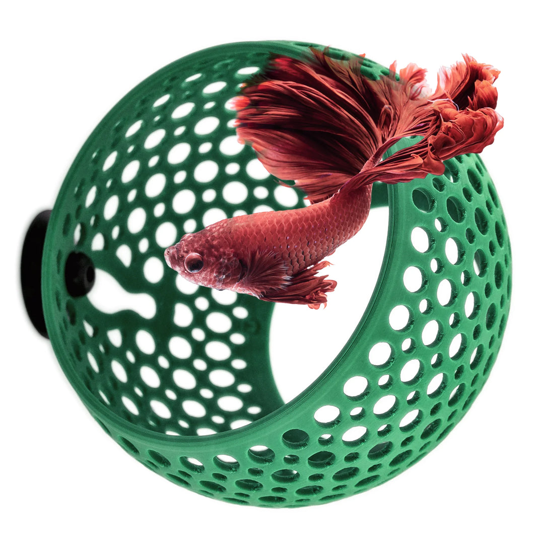 Betta Cave Lounge Hammock - Aquarium Hideout Decor with Plant Holder