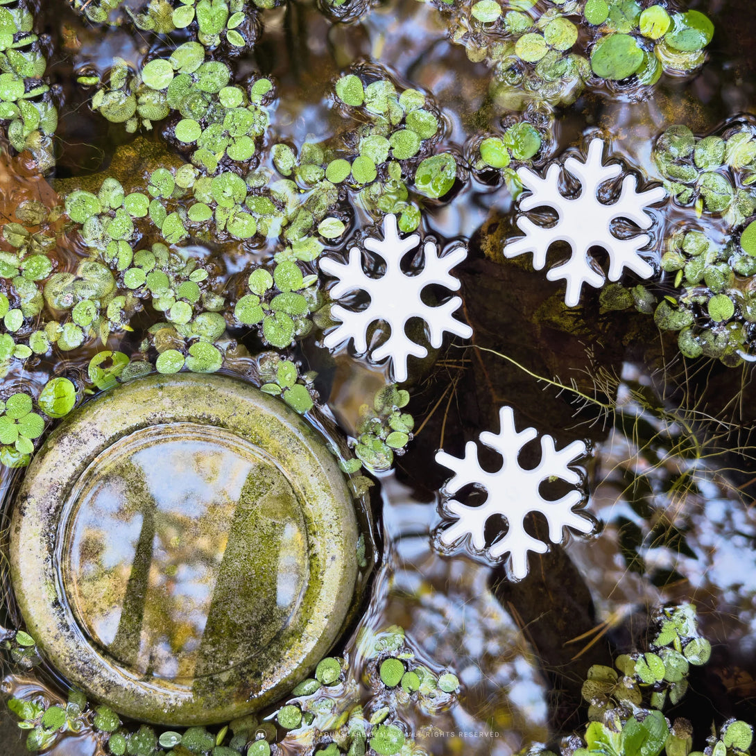 christmas fish tank accessories Set of 3 Floating Christmas Snowflake Ornaments